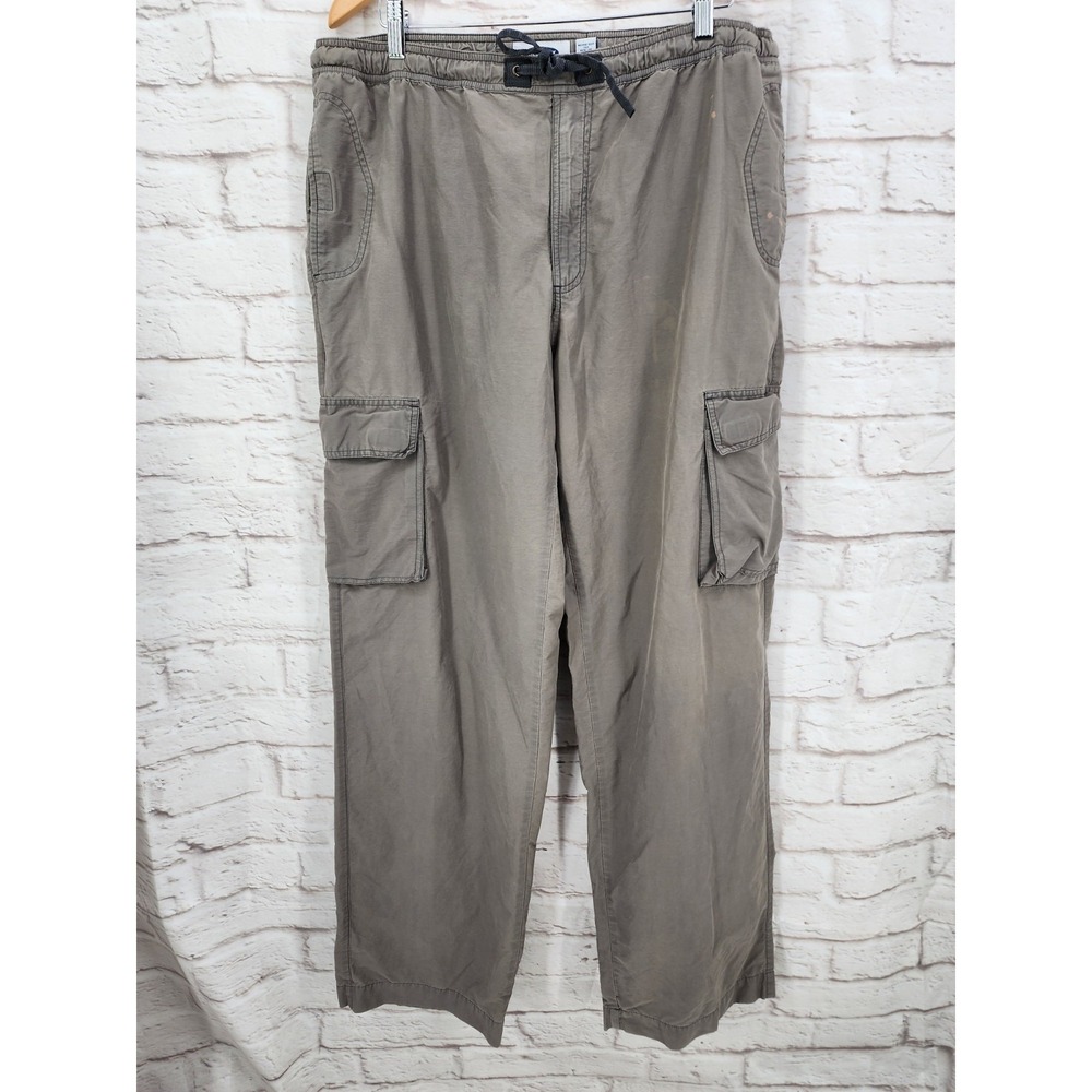 Vintage Y2K Utility Pants Cargo Baggy Fit Paratrooper Old Navy Men Size Large